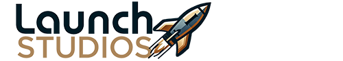 Launch Studios Official Logo 2024 - Web Logo 500x90